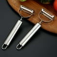 thumbnail image 1 of Juego de peladores de acero inoxidable | Cepilladora multifuncional para patatas y frutas | Mango ergonómico antideslizante - Hoja de doble capa | Herramienta de cocina duradera a prueba de, 1 of 8