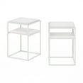 thumbnail image 3 of Furinno Moretti Modern Lifestyle Stackable Shelf, 2-Tier, Solid White/White, Set of 2, 3 of 7