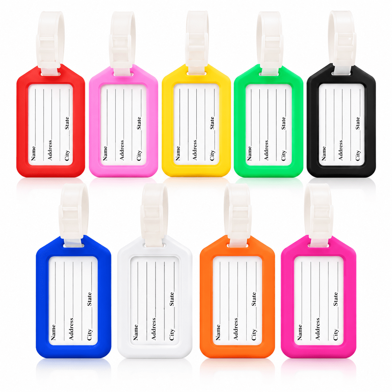 GASTROPOD 2026 New 8 Pcs Luggage Tag Baggage Tags Suitcase Labels Silicone Id Identification Travel for Travel,Flight,Business Trip,Vacation,Cruise,Luggage Identification