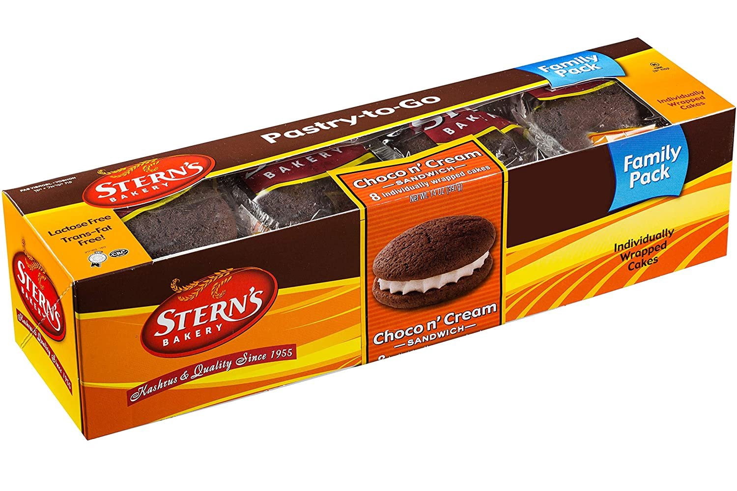 Whoopi Pie Snack Cakes | 8 Cookies Individually Wrapped | Coffee Snacks | Individually Wrapped Whoopee Pie Snack Packs| Holiday, Birthday Party Kids & Adults | 14 oz Stern’s Bakery