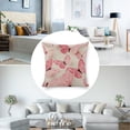 thumbnail image 3 of Lots of pink butterflies Linen toss pillowcase Decoration pillowcase Gift preferred 18x18" Cushion cover 1 set Sofa pillowcase Sofa bedroom living room car, 3 of 8