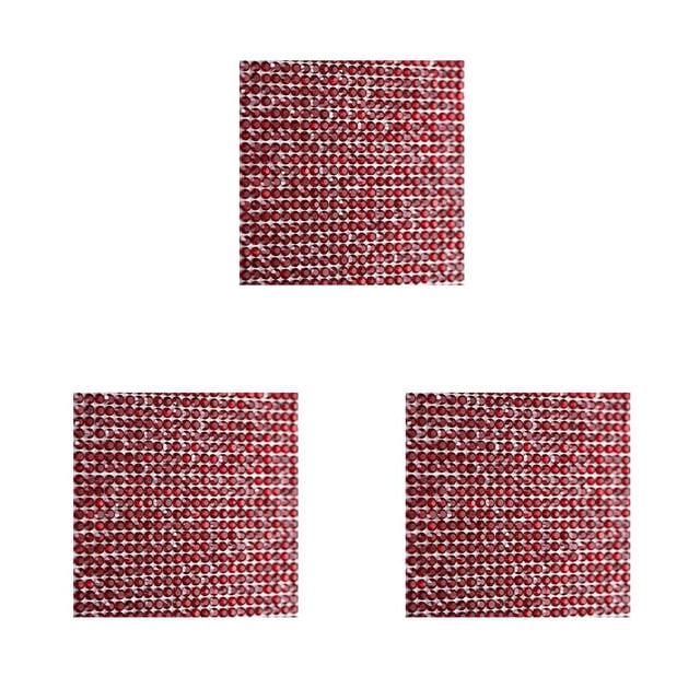 Cinta de diamantes de imitación Billuyoard adhesivo rojo oscuro 6 cinta de doble cara 3piezas