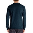 thumbnail image 3 of JUNWELL Men Henley Long Sleeve Basic Solid Tee Shirt Pure Color Blouse Top, 3 of 5
