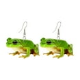 thumbnail image 2 of QIQUWOHUL Acrylic frog printed earrings, 2 of 5