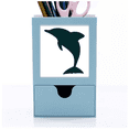 thumbnail image 1 of Blue Ocean dócil Cute Dolphin Tarjeta de clip de pluma del gestor de suministros de oficina, 1 of 3