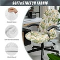 thumbnail image 3 of FKELYI Cactus Plant Floral Print Office Chair Slipcover with 2 Pcs Stretchable Armrest Covers High Back Swivel Boss Chair Protector Anti-Dust Armchair Decor, Large, 3 of 6