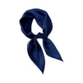 thumbnail image 2 of Women's Monochrome Small Square Scarf, Thin Sunscreen Scarf for Hair Tie Neck Wrap, Summer Temperament Accessory, Lovely Gift(One Size,Navy), 2 of 3