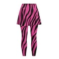 thumbnail image 4 of SCRAWLGOD Pink Zebra Print Soft Golf Skirted Leggings for Women Tennis Yoga Leggings with Skirt Fashionable Comfy Sports Skorts for Dance, Pickleball, Dressy Casual, M, 4 of 7