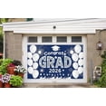 thumbnail image 4 of Congrats Grad 2026 Banner Blue White Graduation Banner Navy Blue Graduation Party Decorations 2026 - Large Class of 2026 Grad Photo Backdrop Grad Party Decor Supplies 8x4ft, 4 of 4