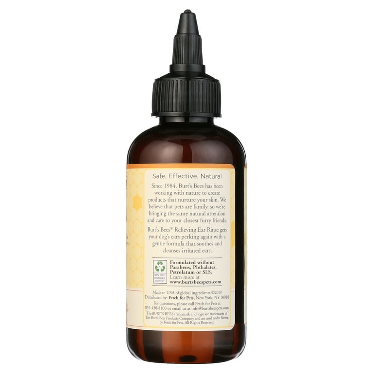 Burt s Bees Natural Pet Care Plus Relieving Ear Rinse Chamomile Rosemary for Dogs 4 oz