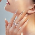 thumbnail image 4 of Anillos de boda MOOSEA Willow Moissanite 1.2 ct D VVS1 plateados, 4 of 7