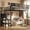 All black, variant on Mirightone Queen Loft Bed with Desk and Stairs, Metal Lofts Bed Queen Size with Bedside Shelf, Heavy-Duty Lofts Beds with RGB Light, USB Charging Station and Wardrobe, All Black