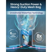 KOKIDO Heavy-Duty Rechargeable Cordless Pool Leaf Vacuum, Large Capacity Standard and Fine Filter Bags, Commercial Power, Inground and Above Ground Pools, XTROVAC 910