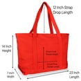 thumbnail image 2 of Tote Bag Women Handbag Stylish Tote Handbag Fashion Solid Canvas Shoulder Bag, 2 of 5