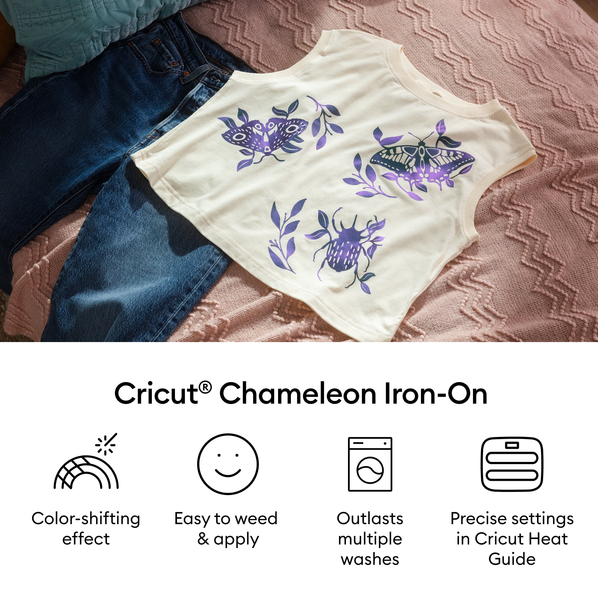 Cricut® Chameleon Iron-On™ Vinyl, Purple to Blue