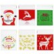 thumbnail image 3 of Bolsas de regalo de galletas de Navidad, 100 piezas, 10x10cm, Papá Noel, muñeco de nieve, bocadillos autoadhesivos, dulces, decoración navideña, 3 of 4