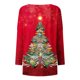 thumbnail image 5 of Puntoco, camisas casuales de manga larga para mujer, suéter, túnica suelta, tops, blusa con cuello en V y estampado navideño Puntoco Puntoco-5191, 5 of 5