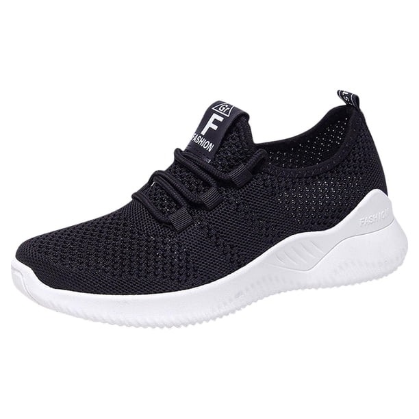 Zapatillas deportivas de malla transpirables para mujer, informales, con cordones, cómodas, deportivas, a la moda para estudiantes