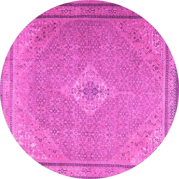 Ahgly Company Indoor Round Persian Pink Traditional Area Rugs, 5' Round