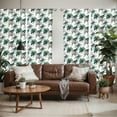 thumbnail image 2 of Ambesonne Jungle Window Curtains, Tropical Brazil Botany, Each 28" W x 95" L, Hunter Green Coral White, 2 of 4
