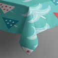 thumbnail image 3 of Turquoise Christmas Tree Pattern Rectangle Tablecloth 60"x84",Waterproof Polyester Rectangle Table Cloth, Wipeable Spillproof Polyester Tablecloth for Dining, Camping, Indoor and Outdoor, 3 of 5