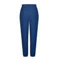 thumbnail image 6 of Ribbed Joggers for Women Fall Winter Elastic High Waist Stretch Soft Loose Jogger Sweatpants with Pockets Jogging Pants, 6 of 7