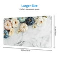 thumbnail image 3 of Balery Pumpkin And White Marble Mouse Pad ,15.8x29.5 In Large Gaming Mouse Pad Desk Mat Long Non-Slip Rubber Stitched Edges,Waterproof Mousepad Desk Mat For Gamer Office Home, 3 of 9