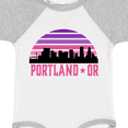 thumbnail image 4 of Inktastic Portland Oregon Retro Sunset Skyline Girls Baby Bodysuit, 4 of 5