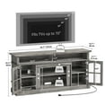 thumbnail image 5 of DWVO Farmhouse LED TV Stand w/Outlets for TVs up to 70'', Wood TV Media Console Entertainment Center for Living Room, Rustic Gray, 5 of 8