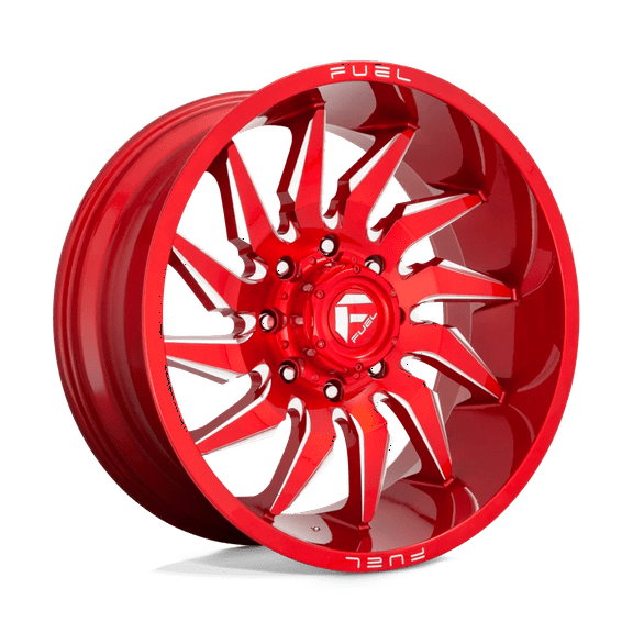 Fuel D745 Saber 22X12 6X139.7 -44Et 125.2Cb Candy Red Milled Wheel