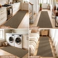 thumbnail image 2 of JAATOP 2' x 5' Runner Rug, Non Slip Entryway Rug with TPR Backing, Low Profile Runner Mat for Kitchen, Bedroom, Brown, 2 of 8