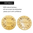 thumbnail image 4 of Bamboo Dishwasher Magnet Clean Dirty Magnet for Dishwasher No-Scratch Clean Dirty Sign Indicator for Dishwasher present, 4 of 6