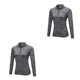 thumbnail image 1 of Jumpingount Sudadera con capucha de cuello y media cremallera para mujer, Tops térmicos para correr y Fitness para niñas, ropa de abrigo informal Type2 NO2, 1 of 6