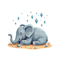 thumbnail image 6 of cartoon Elephant Stickers, Waterproof Elephant Sticker for Water Bottle Laptop Phone Cases Planner Skateboard Luggage Helmet Party Favor Decor, Ideal for Adults Teens Teacher Rewards, 6 of 9