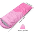 thumbnail image 2 of Sleeping Bag - 3 Seasons for Adults Kids Boys Girls Camping Hiking - Warm Cold Weather Lightweight Portable with Compression Bag for Backpacking in Spring, Summer, Fall and Winter, 2 of 10