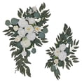 thumbnail image 4 of 2Pcs Artificial Wedding Arch White Flower Flowers Floral Decorations for Welcome, 4 of 9