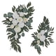 thumbnail image 4 of 2 piezas de decoraciones florales artificiales, flores blancas, rosas, carteles de para bodas, invitados, recepción, telón de fondo, señal, 4 of 8