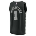 thumbnail image 3 of Men's Fanatics Victor Wembanyama Black San Antonio Spurs Fast Break Player Jersey - Statement Edition, 3 of 3