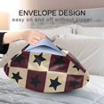 thumbnail image 4 of Yayeee Pillowcase Standard Size Set of 2 Satin Wrinkle Resistant Envelope Pillow Case, Checkered Stars Pattern, 4 of 8