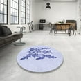 thumbnail image 3 of Ahgly Company Indoor Round Patterned Lavender Blue Area Rugs, 6' Round, 3 of 6