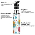 thumbnail image 3 of Yayeee 20oz Insulated Water Bottle Double Wall Stainless Steel with Flip Straw Lid, Bubbles Hamburger, 3 of 7