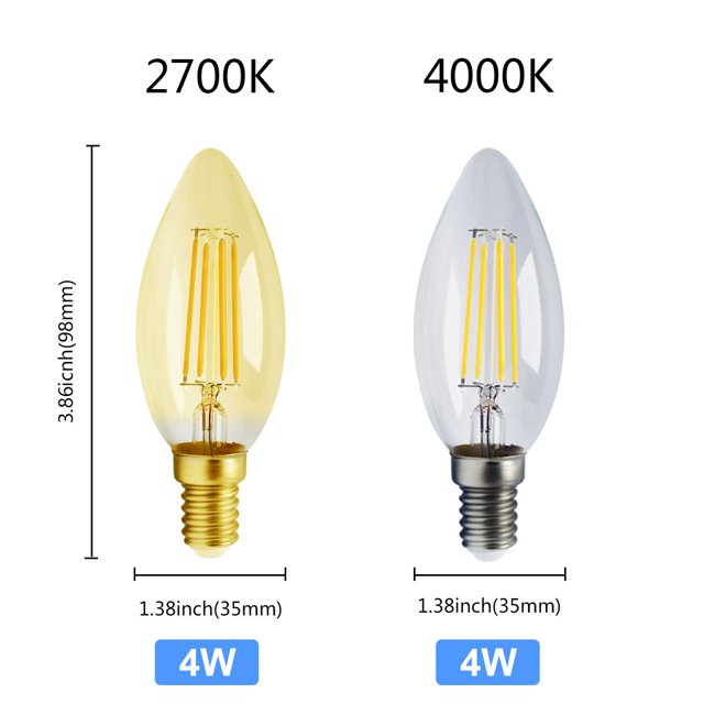 Bombilla Edison E27, E14, B22, 220V, 4W, 6W, 8W, C35, G45, A60, G80, G95