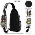 thumbnail image 3 of Sling Backpack,Halloween Pumpkins and Spooky Trees Crossbody Bag with Water Bottle Holder,Waterproof Sling Bag for Men/Women with Chest Phone Holder for Hiking,Travel, 3 of 6