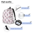 thumbnail image 4 of Vsdgher Cute Poodle Dog Print Canvas Backpack Travel Rucksack Unisex Knapsack 15.7/17.7Inch Laptop Backpack for Work,College -Small, 4 of 5