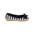 thumbnail image 2 of Jelly Beans Pra New Girl Fabric Bow Stripe Woven Hemp Espadrille Ballet Flat, 2 of 5