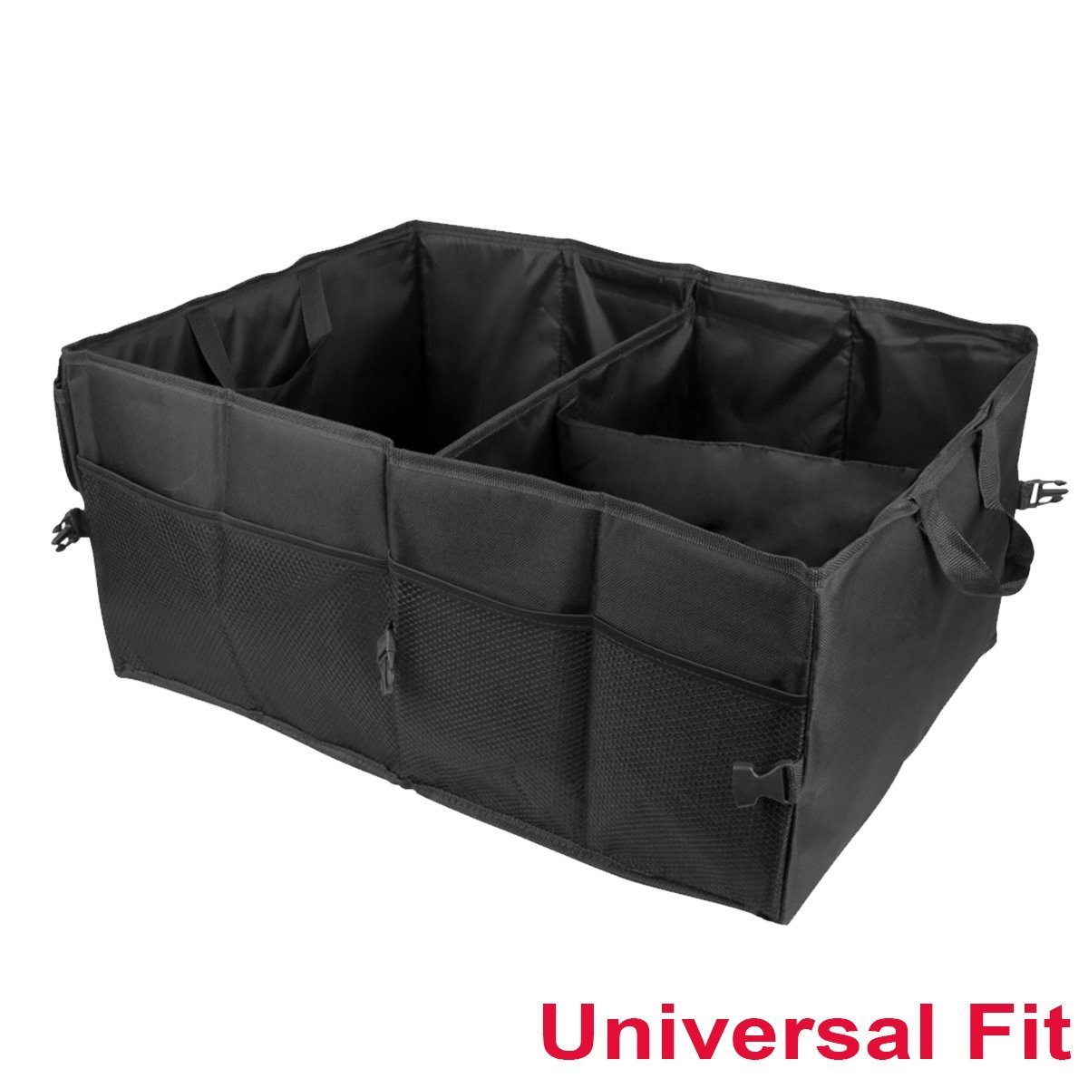 Xotic Tech Foldable Car Trunk Organizer – Multi-Purpose Storage Bag For SUV/Pickup – Black