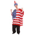 thumbnail image 4 of HPO Adult Men’s USA Flag Tunic Sports Multicolor Free Size Costume| Synthetic Fabric, 4 of 9