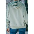 thumbnail image 1 of ABPHQTO Sudadera con capucha y cordón delantero de banda ancha en contraste de mujer verde, 1 of 5