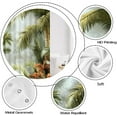 thumbnail image 4 of Tropical Jungle Plant Shower Curtain Hawaii Green Leaves Rainforest Palm Tree Watercolor Botanical Flower Banana Leaf Nature Polyester Fabric Bathroom Curtain Sets Hooks, 4 of 6