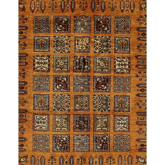 Ahgly Company Machine Washable Indoor Rectangle Abstract Saffron Red Area Rugs, 2' x 3'